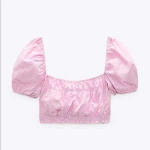 COPY - Zara poplin crop top